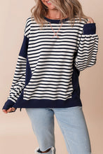 Made For You Stripe Patchwork Sweatshirt