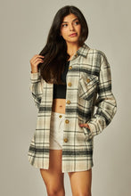 Season of More Gray Flannel Plaid Oversized Shacket