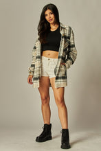 Season of More Gray Flannel Plaid Oversized Shacket