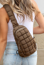 Quilted Puffer Sling Bag Mocha