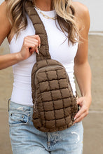 Quilted Puffer Sling Bag Mocha