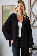 The Next Chapter Black Ribbed Cardigan