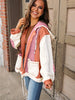 Out the Door Pink Quilted Patchwork Jacket