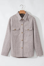 Where It Begins - Turn Down Collar Flap Pockets Buttoned Shacket