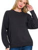 A Good Feeling Black Fleece Sweatshirt