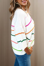 Subtle Hints Colorful Striped Sweater