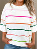 Subtle Hints Colorful Striped Sweater