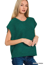 Comfort Zone Hunter Green Oversized Sweater Vest