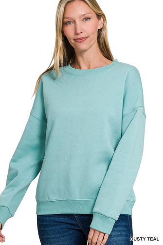 In Your Arms Teal Fleece Sweatshirt