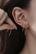 18k Stainless Steel Bow Earrings