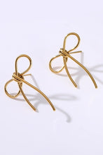 18k Stainless Steel Bow Earrings