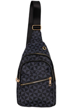 Black Triangle Crossbody Sling Bag