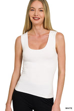 Taking Shape White Double Layered Tank Top