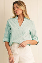 How It Begins Stripe Roll-Up Sleeve Shirt