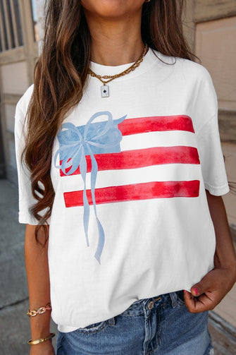 Free to Be Flag Bow Graphic Tee