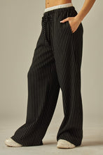 Seek the Good Black Pinstripe Lounge Pants