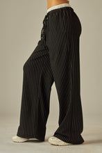 Seek the Good Black Pinstripe Lounge Pants