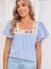 Time With You Crochet Boho Blouse