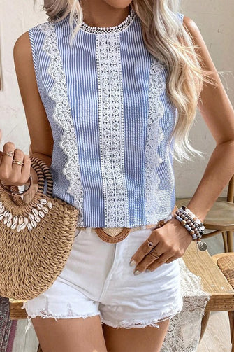 Finding Love Lace Detail Blouse
