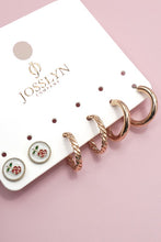 Flower Stud/Hoop Earring Set