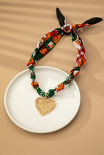 Christmas Scarf Necklace - Heart