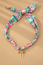 Christmas Scarf Necklace - Bow