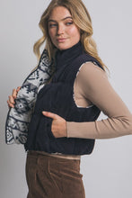 Inspired By You Black Reversible Corduroy Puffer Vest