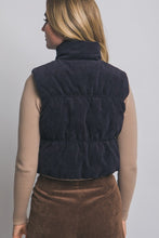 Inspired By You Black Reversible Corduroy Puffer Vest