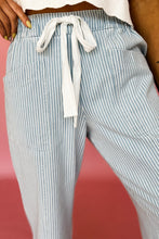 Laidback Lines Stripe Drawstring Denim Pants