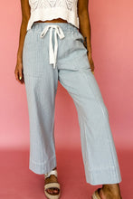 Laidback Lines Stripe Drawstring Denim Pants