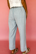 Laidback Lines Stripe Drawstring Denim Pants