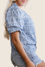 Hold This Moment Printed Puff Sleeve Blouse