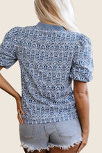 Hold This Moment Printed Puff Sleeve Blouse