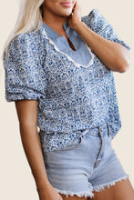 Hold This Moment Printed Puff Sleeve Blouse