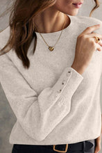 Refined Beauty Buttoned Cuffs Knit Sweater