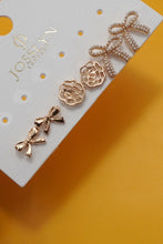 Bow/Floral Stud Earring Set