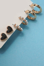 Heart Stud/Hoop Earring Set