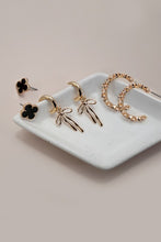 Clover Stud/Hoop Earring Set