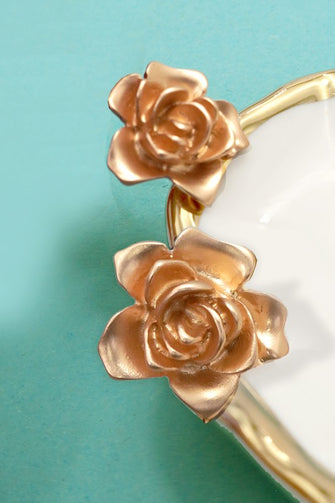 Matte Gold Flower Stud Earrings