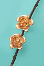 Matte Gold Flower Stud Earrings