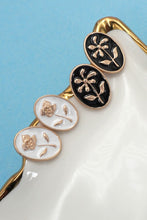 Epoxy Flower Gold Edge Stud Earring