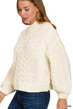 Inspire More Cream Cable Knit Sweater
