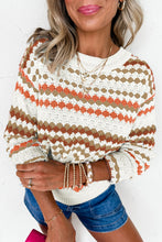Autumn Affair Eyelet Drop Shoulder Sweater