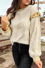 Wild & True Leopard Ruffle Detail Sweatshirt