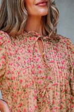 Softly Blooming Floral Bow Front Blouse