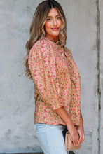 Softly Blooming Floral Bow Front Blouse