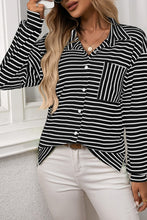 Everyday Lines Black Striped Casual Shirt