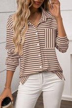 Everyday Lines Khaki Striped Casual Shirt