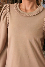 Leading Lady Braided Trim Puff Sleeve Dress