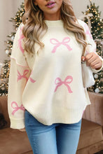 Tied With Love Bow Print Sweater
